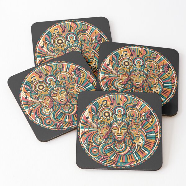 Item preview, Afrofuturist Melody: Three Queens, Piano and Cosmic Mandala designed and sold by Indoni.
