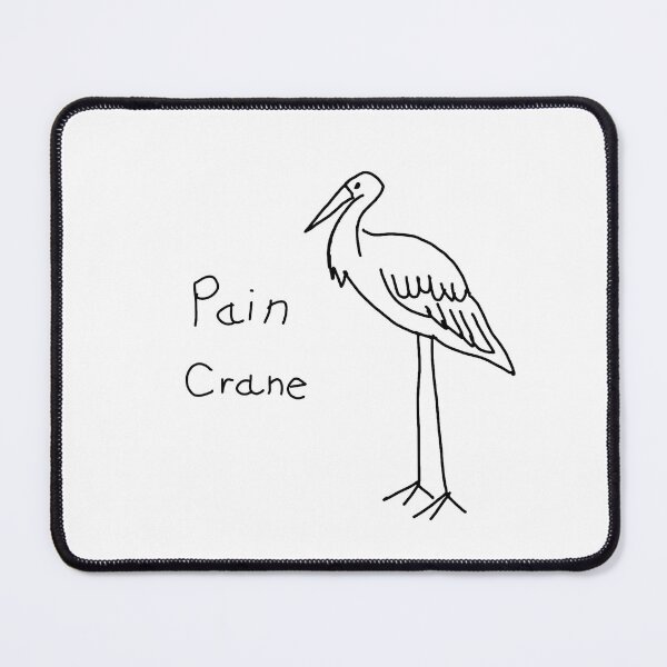 Item preview, Funny Chronic Pain Shirt Pain Crane Hand Drawn Doodle Chronic Illness Humor Spoonie Life Burnout Humor designed and sold by RealLifeMerchies.