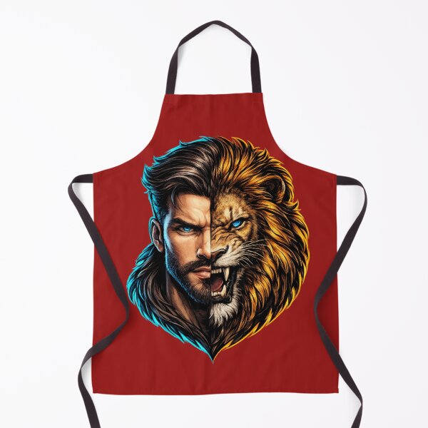 Item preview, Half Man Half Lion Design | Duality Power Art | Alpha Male Aesthetic | Fierce Lion Human Hybrid designed and sold by KrishAuraa.