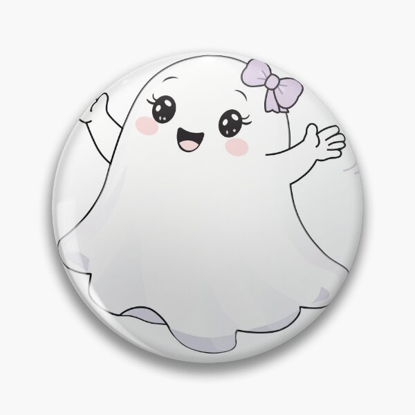 Item preview, Cute Kawaii Ghost with Purple Bow Sticker designed and sold by MaehwaBloom.