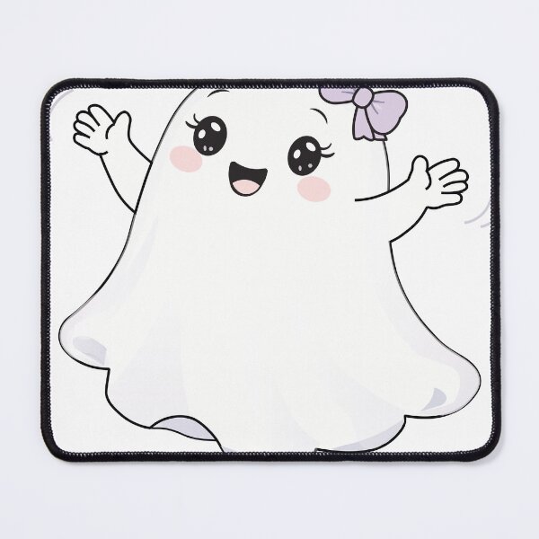 Item preview, Cute Kawaii Ghost with Purple Bow Sticker designed and sold by MaehwaBloom.