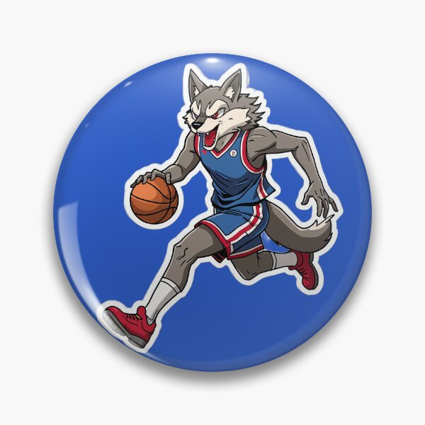 Item preview, Wolf Basketball Player - Slam Dunk Animal Sports - Anime Wolf designed and sold by ArtByLorrens.