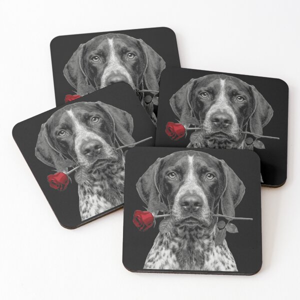 Item preview, German Shorthaired Pointer with Red Rose designed and sold by FiscalFashions.
