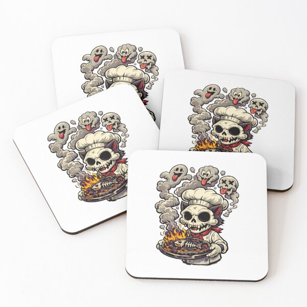 Item preview, Cat Skull Haunted Chef designed and sold by LuveraxArt.