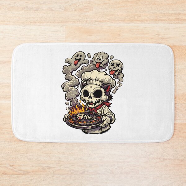 Item preview, Cat Skull Haunted Chef designed and sold by LuveraxArt.
