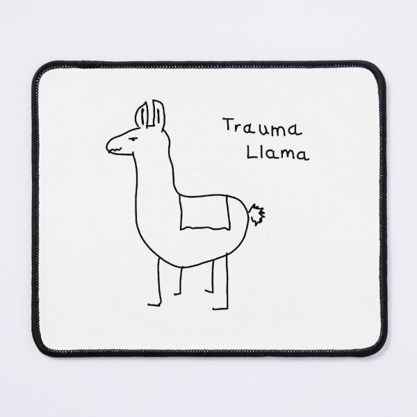 Item preview, Funny Mental Health Shirt Trauma Llama Hand Drawn Doddle Burnout Humor Mental Health Sarcasm Invisible Illness designed and sold by RealLifeMerchies.