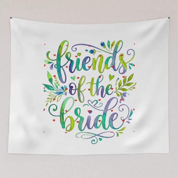 Item preview, Watercolor Floral "Friends of the Bride" Illustration designed and sold by VibranPalette.