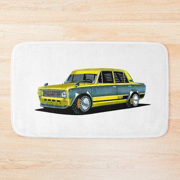 Item preview, Exclusive drawing modified Soviet Republic car gray and yellow JDM style VAZ-2101 Lada Sedan with 4 cylinder turbo engine designed and sold by Cars23.