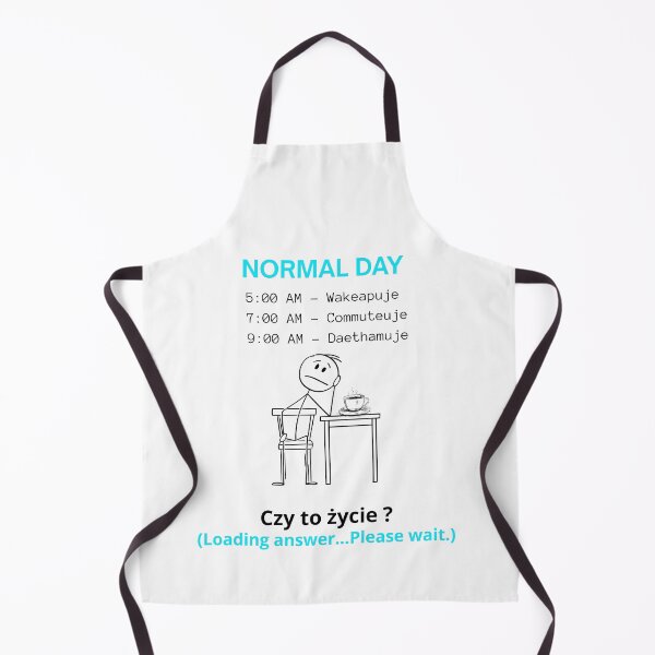 Item preview, White Normal Day - Wakeapuje Commuteuje Daethamuje Funny Polinglish Gift designed and sold by VibePolinglish.
