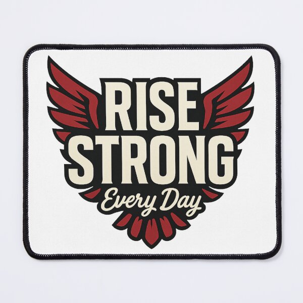 Item preview, Rise Strong Every Day Motivation Fitness T-Shirt Design designed and sold by SaDesign99.
