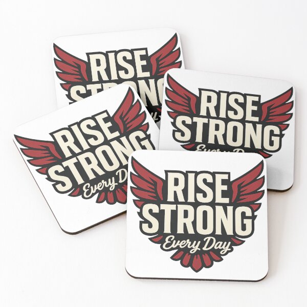 Item preview, Rise Strong Every Day Motivation Fitness T-Shirt Design designed and sold by SaDesign99.