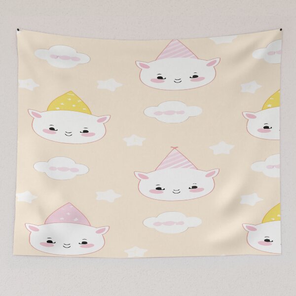 Item preview, Dreamy Cat Party in the Clouds designed and sold by inkioboutique.