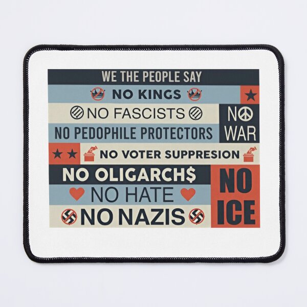 Item preview, We The People Say No Kings No Fascists No Pedophile Protectors No Voter Suppression No Oligarchs No Hate No Nazis No Ice No War designed and sold by sawczy-shop.