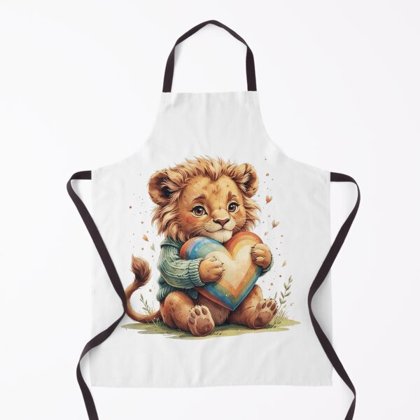 Item preview, Cute Vintage Lion Holding Rainbow Heart Subtle Pride Self Love designed and sold by AQUILAKREO.