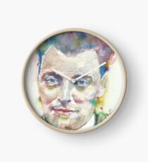 WOLFGANG PAULI - watercolor portrait.1 Clock