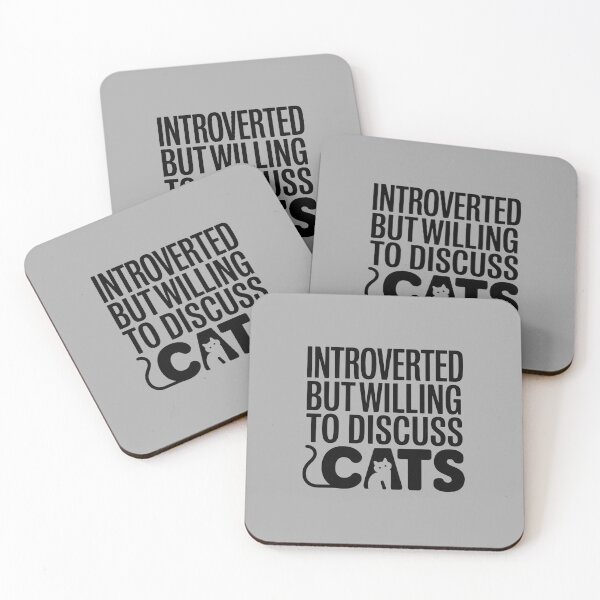 Item preview, Introverted But Willing To Discuss Cats Funny Cat Lover T-Shirt | Introvert Humor Design designed and sold by EvolusionPro.