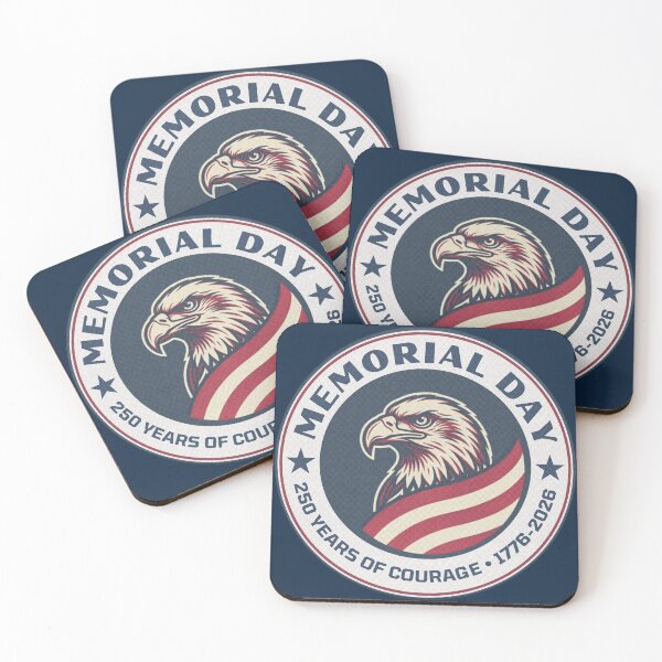 Item preview, Memorial Day Eagle Emblem – 250 Years of Courage designed and sold by Pandemonium Art & Design.
