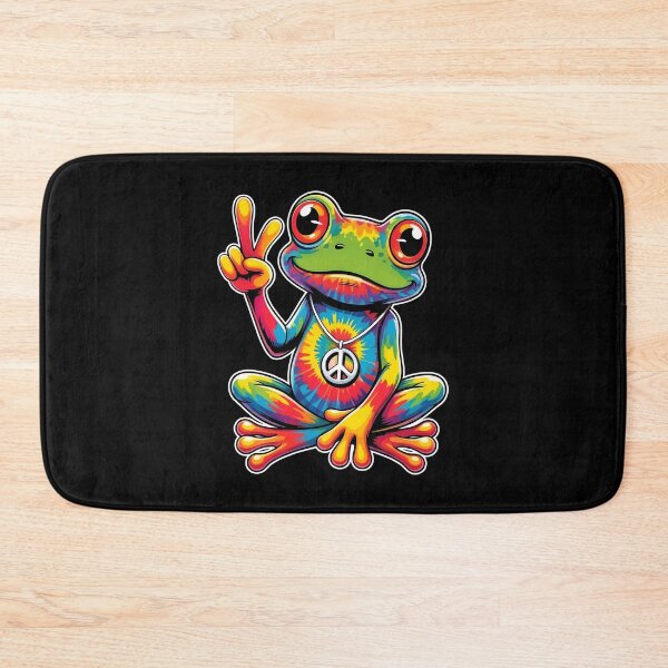 Item preview, Hippie Tie Dye Frog 70s 60s Costume Peace Sign designed and sold by wansilastomi.