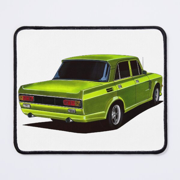 Item preview, Exclusive drawing modified Soviet Republic car green AZLK-2140 1500 Moskvich Sedan with 4 cylinder turbo engine designed and sold by Cars23.