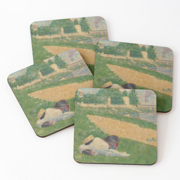 Item preview, The Seine with Clothing on the Bank by Georges Seurat: Neo Impressionist Poster designed and sold by artofuniverse.