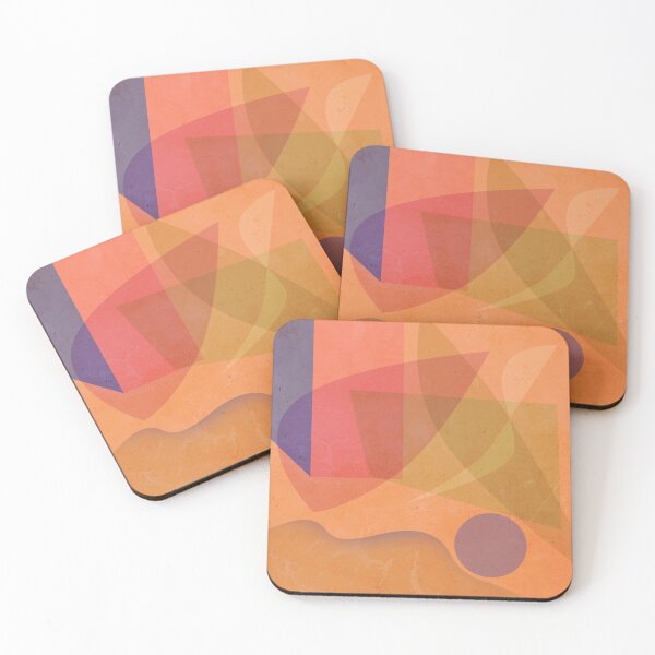 Item preview, Abstract geometrical pattern in orange designed and sold by korasi.
