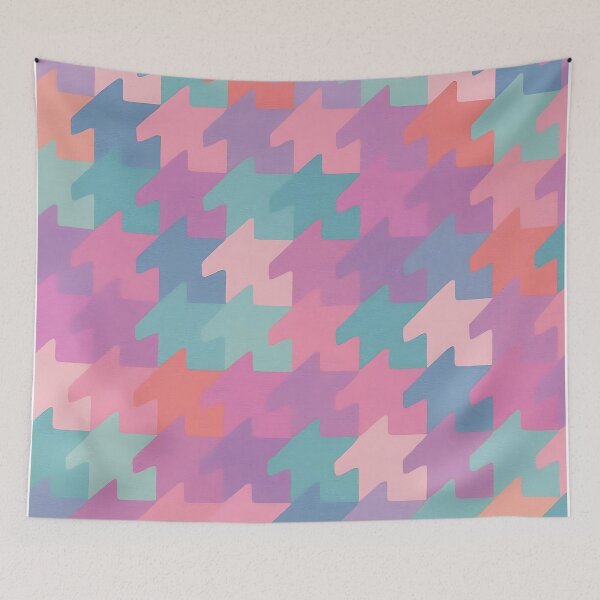 Item preview, Soft Multicolor Abstract Houndstooth Pattern designed and sold by sks-ai-artist.