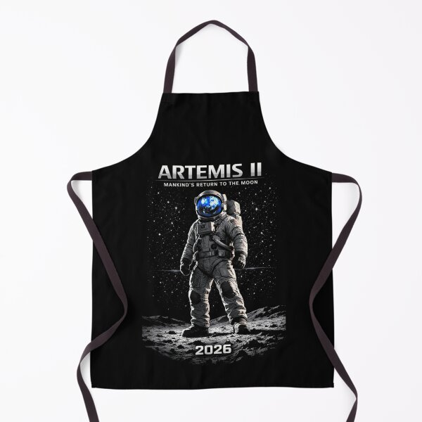 Item preview, Artemis II Astronaut Standing On Moon With Earth Reflection In Space Helmet designed and sold by LizzyKeiko.