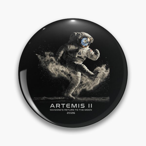 Item preview, Dynamic Action Astronaut Running On Moon Surface Artemis II 2026 Space Mission designed and sold by LizzyKeiko.