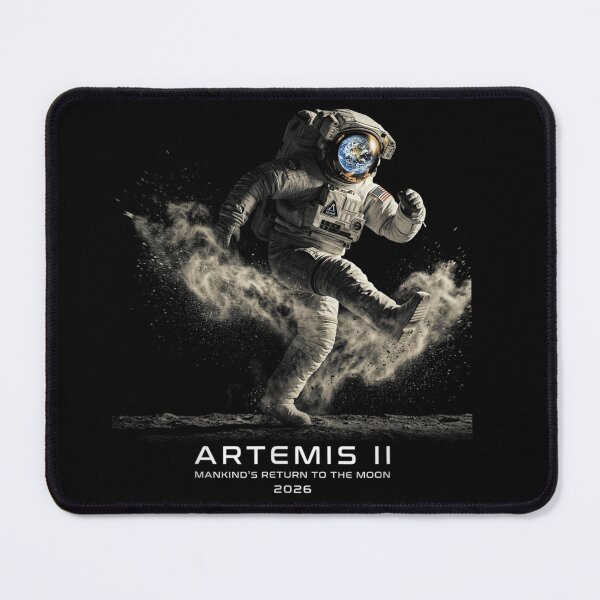 Item preview, Dynamic Action Astronaut Running On Moon Surface Artemis II 2026 Space Mission designed and sold by LizzyKeiko.