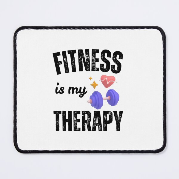 Artikelvorschau, Fitness ist meine Therapie – Motivationszitat fürs Fitnessstudio entworfen und verkauft von Designprovider.