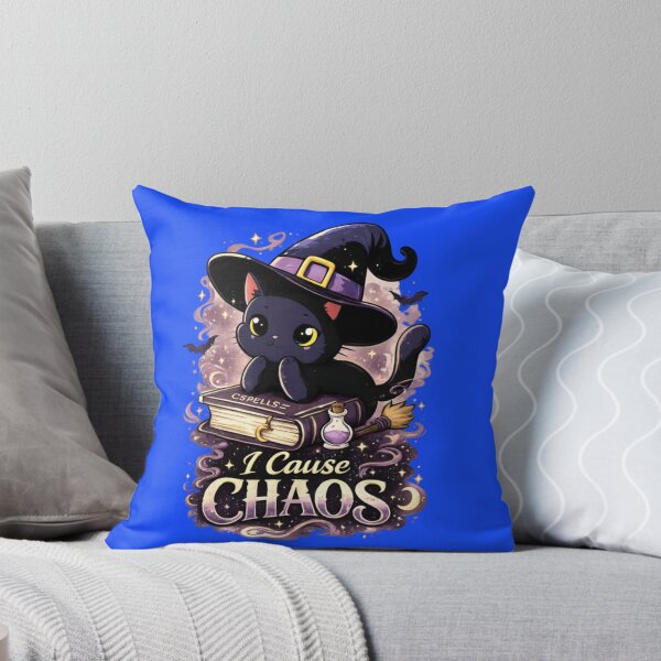 Item preview, I Cause Chaos Funny Black Cat Witch – Cute Halloween Mischief Cat Design designed and sold by CatLovers Studio.