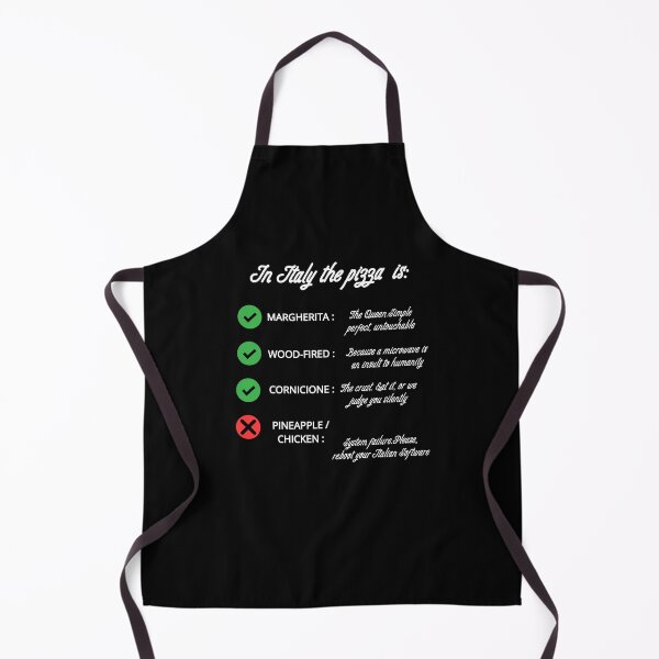 Item preview, Funny Italian Pizza Rules Checklist - Anti Pineapple Joke Black Version designed and sold by TheItaliandilemma.