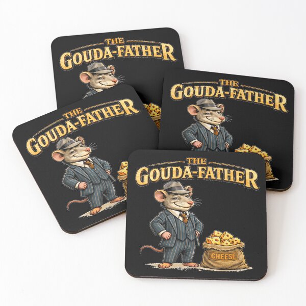 Item preview, The Gouda-Father - Funny Cheese Mafia Rat designed and sold by LOL-N-LIFESTYLE.