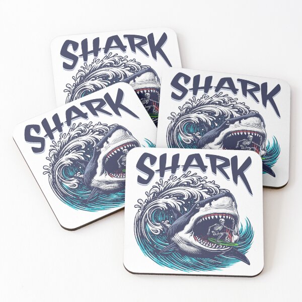 Artikelvorschau, Tigerhai-Linienzeichnung für Fischliebhaber (lang). Lustiges Hai-Design. entworfen und verkauft von stylboutique.