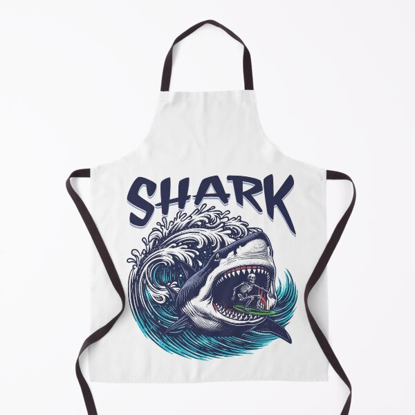 Artikelvorschau, Tigerhai-Linienzeichnung für Fischliebhaber (lang). Lustiges Hai-Design. entworfen und verkauft von stylboutique.