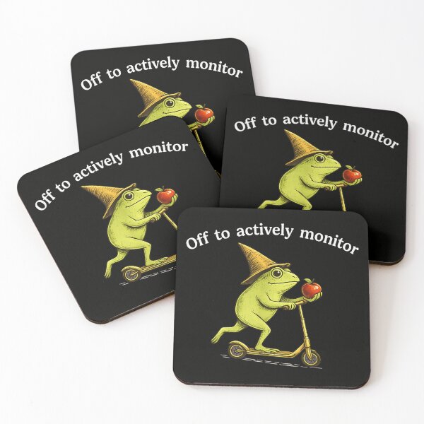 Item preview, Funny Frog On Scooter Wizard Hat Off To Actively Monitor Quote designed and sold by Serene woods.