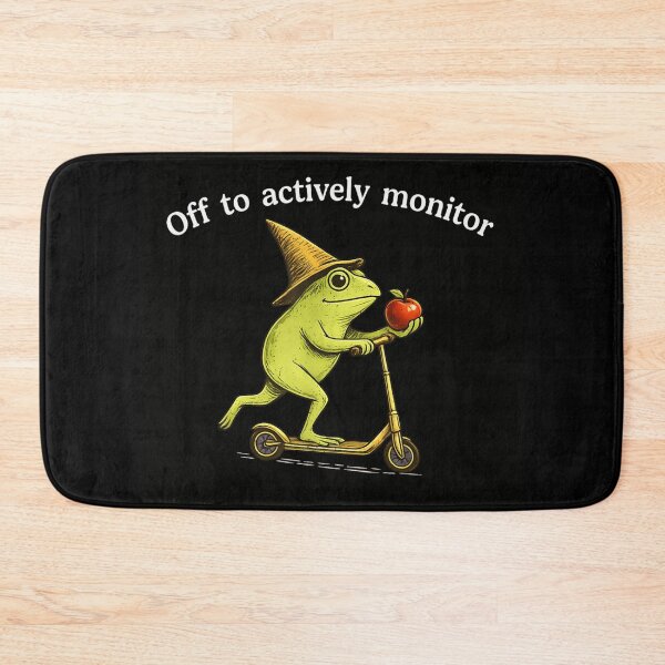 Item preview, Funny Frog On Scooter Wizard Hat Off To Actively Monitor Quote designed and sold by Serene woods.