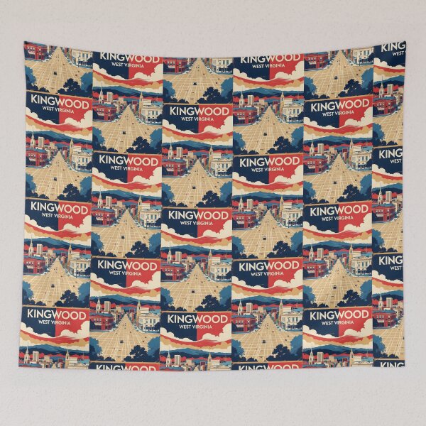 Item preview, Kingwood West Virginia 1950s USA Vintage Travel Tourism designed and sold by TravelersGems.