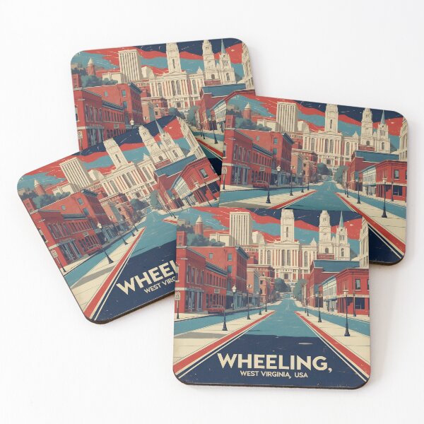 Item preview, Wheeling West Virginia 1950s USA Vintage Travel Tourism designed and sold by TravelersGems.