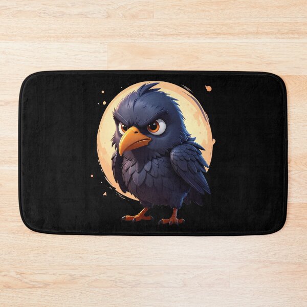 Item preview, Grumpy Crow – Sassy Angry Raven Cartoon Art designed and sold by TripleMoonCrafts.