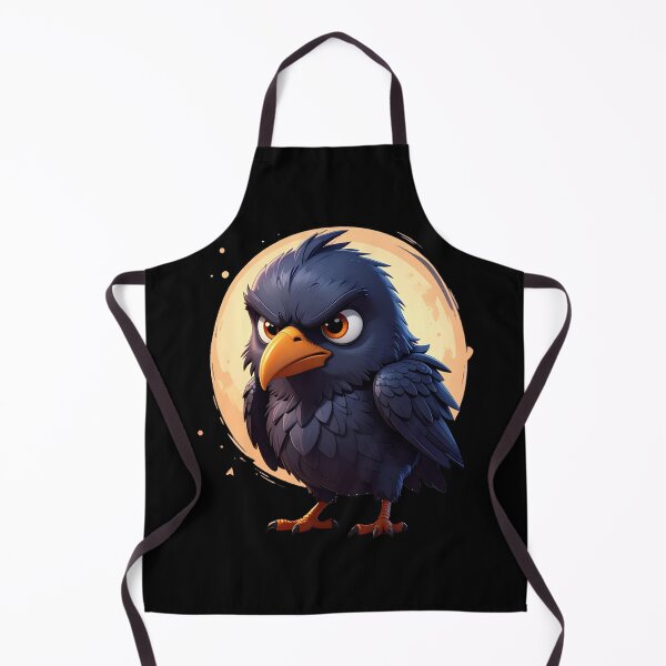 Item preview, Grumpy Crow – Sassy Angry Raven Cartoon Art designed and sold by TripleMoonCrafts.