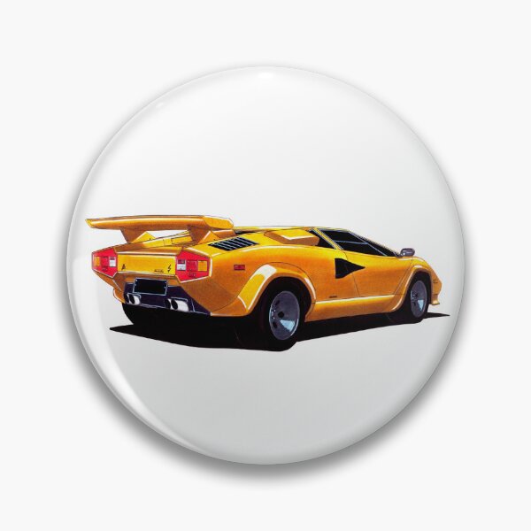 Item preview, Exclusive drawing legendary italian super car yellow Countach 5000QV 5.2L V12 engine designed and sold by Cars23.