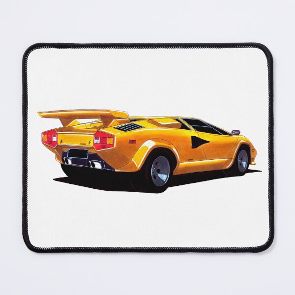 Item preview, Exclusive drawing legendary italian super car yellow Countach 5000QV 5.2L V12 engine designed and sold by Cars23.