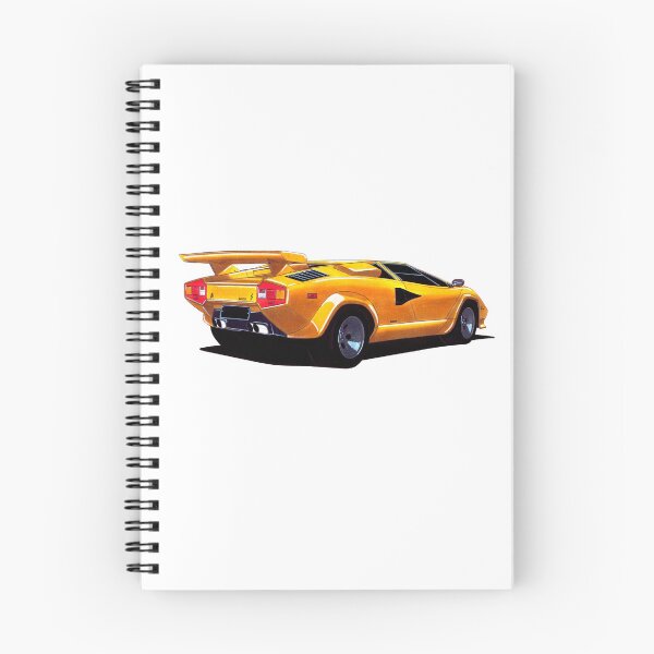 Item preview, Exclusive drawing legendary italian super car yellow Countach 5000QV 5.2L V12 engine designed and sold by Cars23.