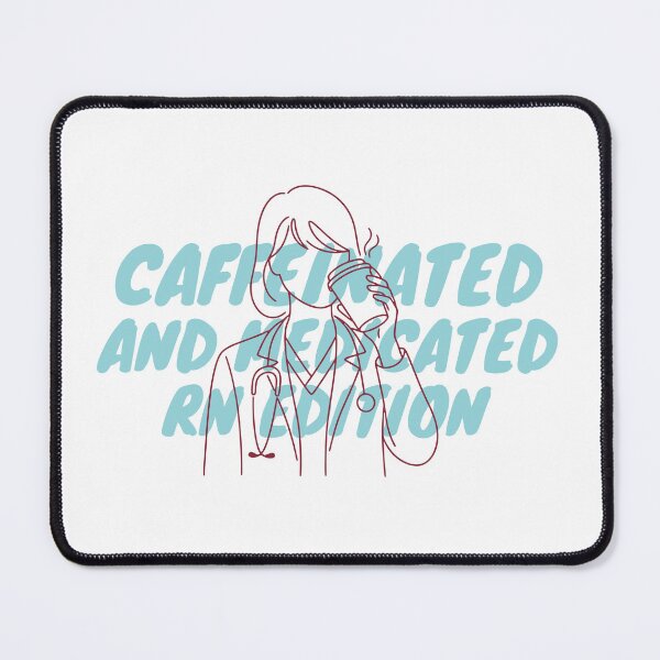 Item preview, Nurse Caffeinated and Medicated – Minimal Line Art Coffee Design – T-Shirt designed and sold by KiwyStudio.