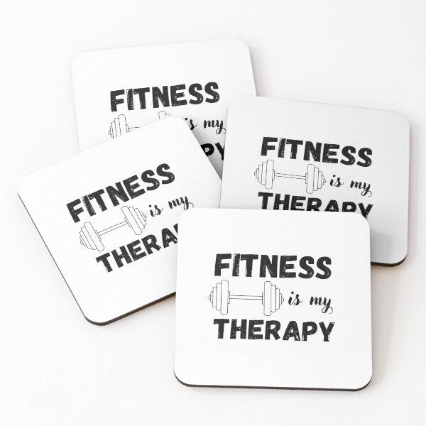 Item preview, Fitness Is My Therapy Gym Motivation Quote designed and sold by Designprovider.