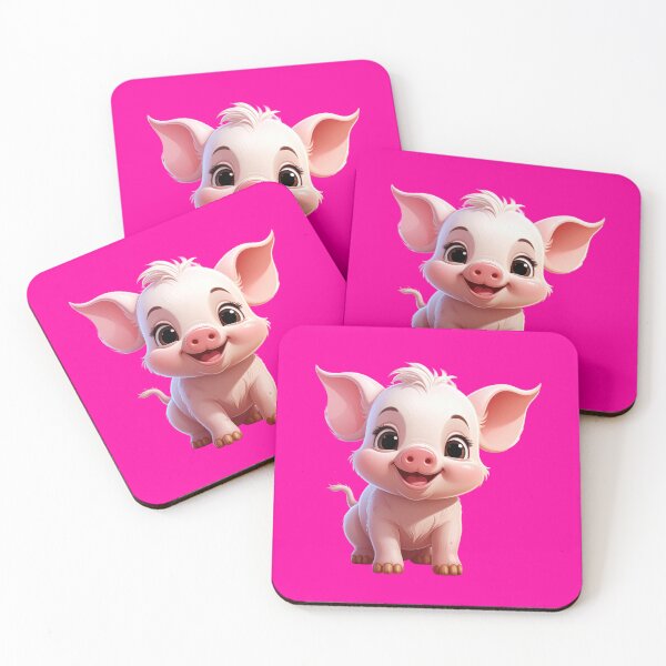 Item preview, Cute Baby Pig – Adorable Happy Piglet Cartoon designed and sold by TripleMoonCrafts.