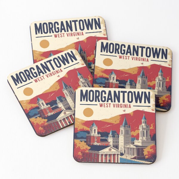Item preview, Morgantown West Virginia 1950s USA Vintage Travel Tourism designed and sold by TravelersGems.