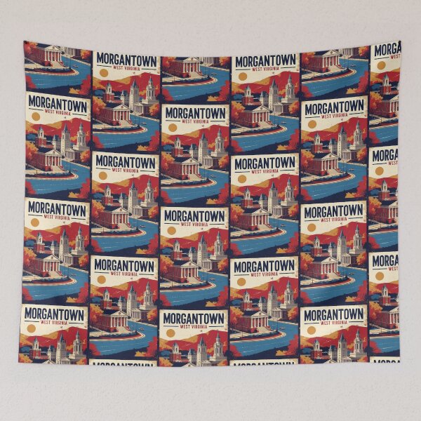 Item preview, Morgantown West Virginia 1950s USA Vintage Travel Tourism designed and sold by TravelersGems.