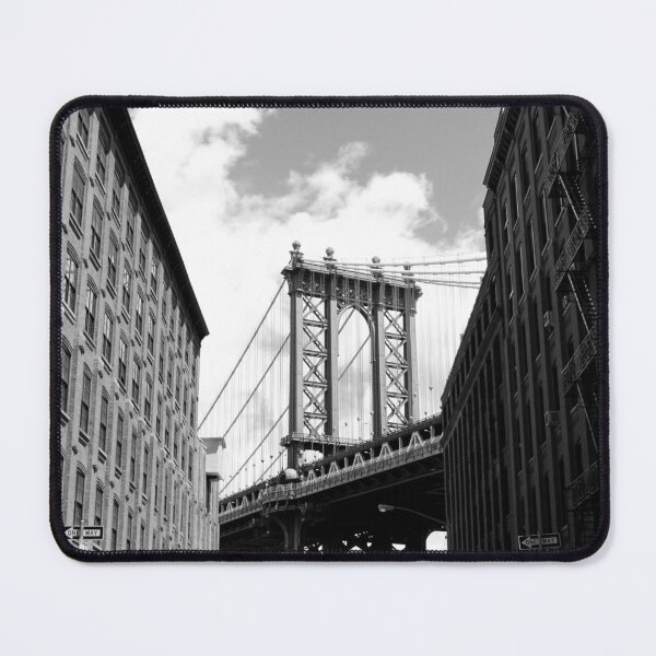 Item preview, Down under the Brooklyn Bridge, Columbia Heights, East River, Brooklyn, New York black and white photograph designed and sold by Astrid Arkhangelsky.